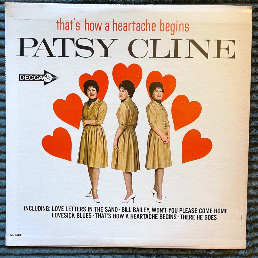Patsy Cline That's How a Heartache Begins Vinyl LP Decca DL 4586 Mono 1964